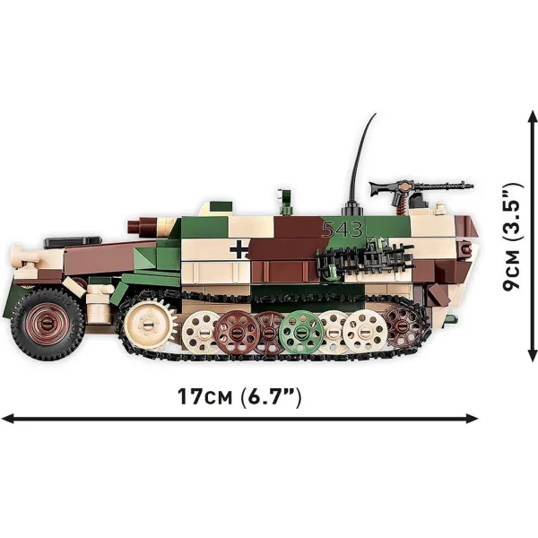 COBI: Sd.Kfz. 251/9 Stummel obrněné vozidlo stavebnice (3096) obrázek 3