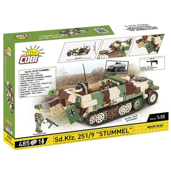 COBI: Sd.Kfz. 251/9 Stummel obrněné vozidlo stavebnice (3096) obrázek 4