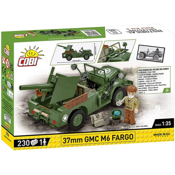 COBI: Stavebnice 37mm GMC M6 Fargo z 2. světové války (3116) obrázek 6
