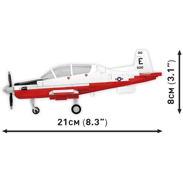 COBI: Stavebnice Beechcraft T-6 Texan II červeno-bílý (26625) obrázek 4