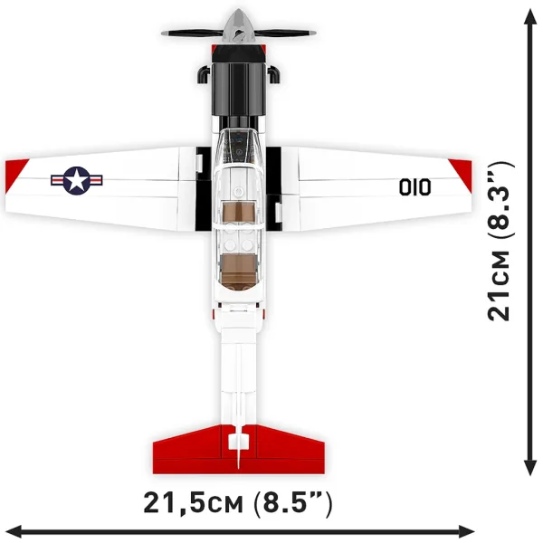 COBI: Stavebnice Beechcraft T-6 Texan II červeno-bílý (26625) obrázek 5