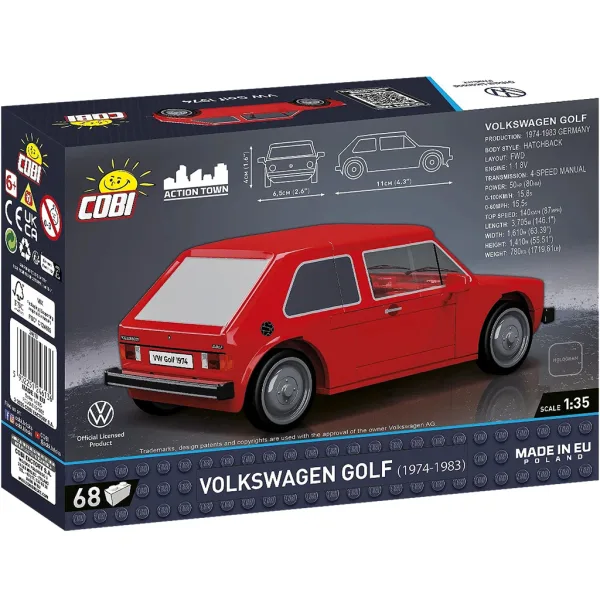COBI: Stavebnice Volkswagen Golf Mk1 (24613) obrázek 3