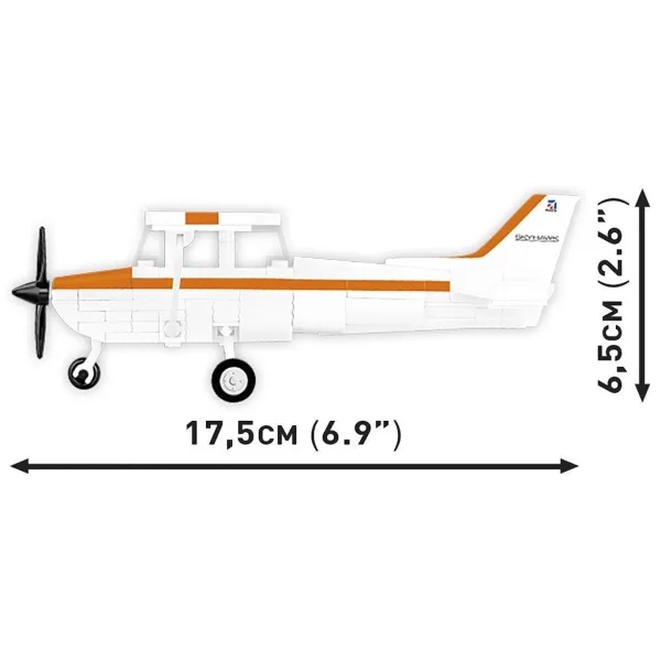 COBI: Stavebnice letadla Cessna 172 Skyhawk oranžovo-bílá (26623) obrázek 4