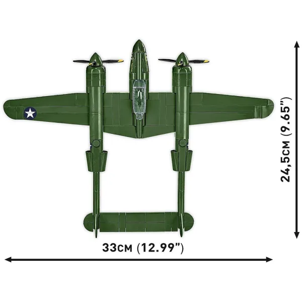 COBI: Stavebnice letadla Lockheed P-38 Lightning (5882) obrázek 4