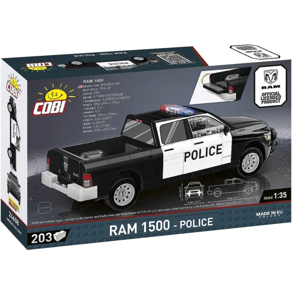 COBI: Stavebnice policejního auta Dodge RAM 1500 (24608) obrázek 3