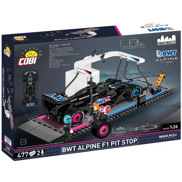 COBI: Stavebnice BWT Alpine F1 boxová ulička se závodním vozem (1685) obrázek 3