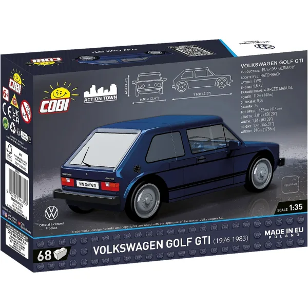 COBI: Volkswagen Golf GTI modré stavebnice (24615) obrázek 3