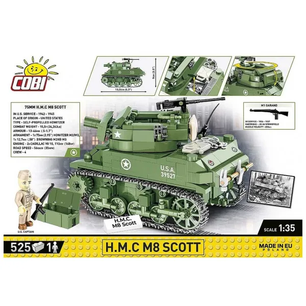COBI: WWII H.M.C M8 Scott tank stavebnice (2279) obrázek 2
