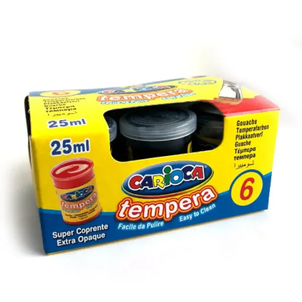 Černá tempera v kelímku 6x35 gr - Carioca obrázek 2