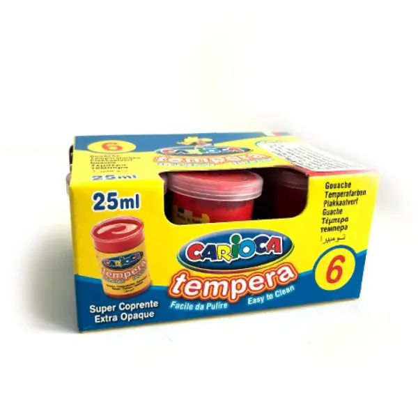 Červená tempera v kelímku 6x35 gr - Carioca obrázek 2