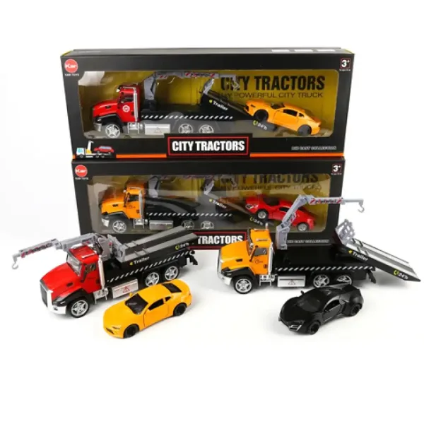 City Tractors kovový autotransportér se sportovním autem ve dvou variantách obrázek 1