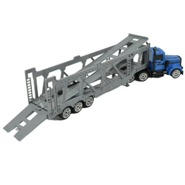 City Truck: Modrý autotransportér s červeným nákladním autem 22cm obrázek 4
