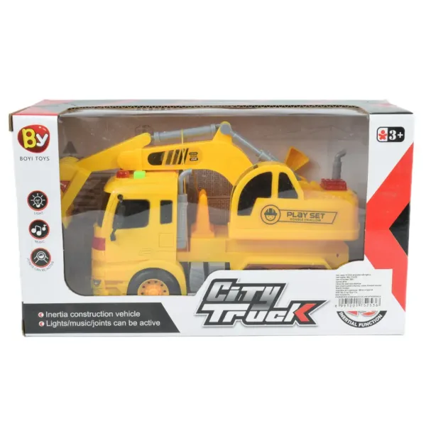 City Truck: Nakladač s kbelíkem, světlem a zvukem 20cm obrázek 6