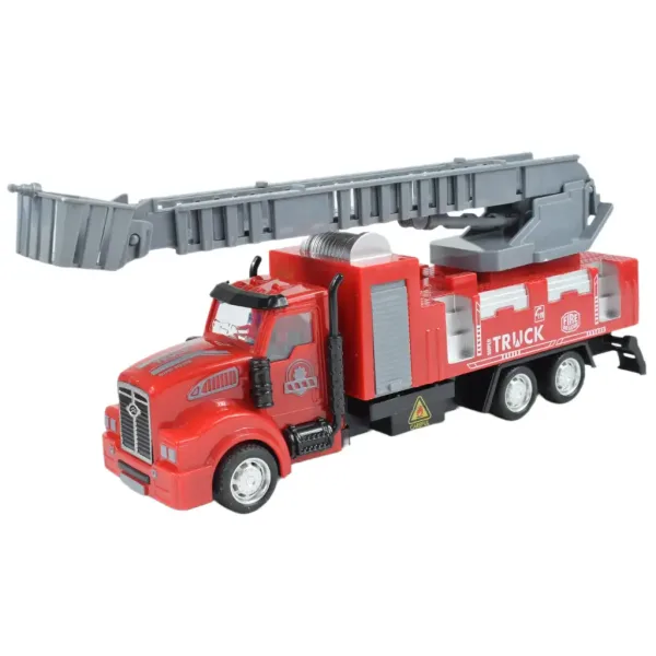 City Truck: Přestavitelný hasičský nákladní vůz s koly a značkami 19cm obrázek 2