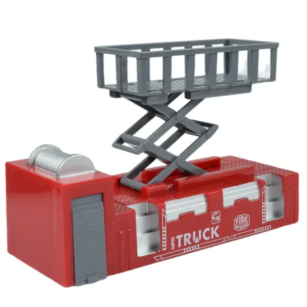 City Truck: Přestavitelný hasičský nákladní vůz s koly a značkami 19cm obrázek 3