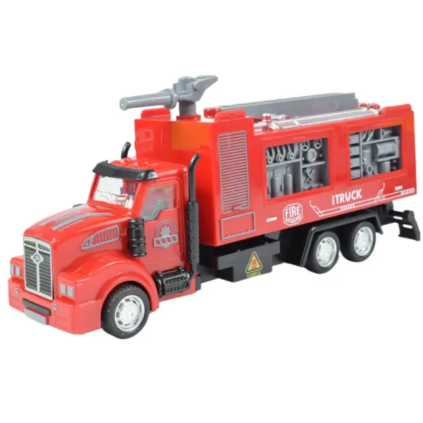 City Truck: Přestavitelný hasičský nákladní vůz s koly a značkami 19cm obrázek 7