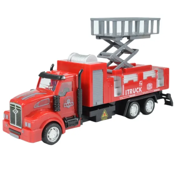 City Truck: Přestavitelný hasičský nákladní vůz s koly a značkami 19cm obrázek 8
