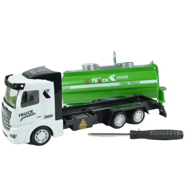 City Truck: Přestavitelný nákladní vůz na odpadky s koly a značkami 19 cm obrázek 6