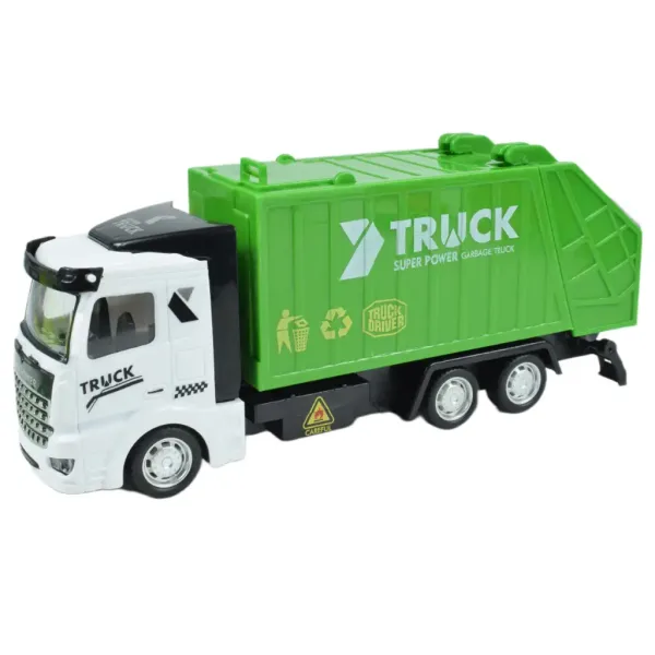 City Truck: Přestavitelný nákladní vůz na odpadky s koly a značkami 19 cm obrázek 7