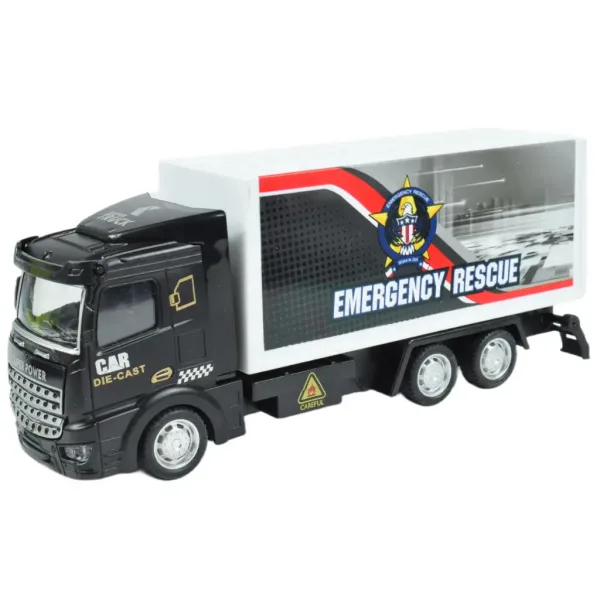 City Truck: Přestavitelný nákladní vůz záchranného týmu s koly na pružinách a značkami 19 cm obrázek 7