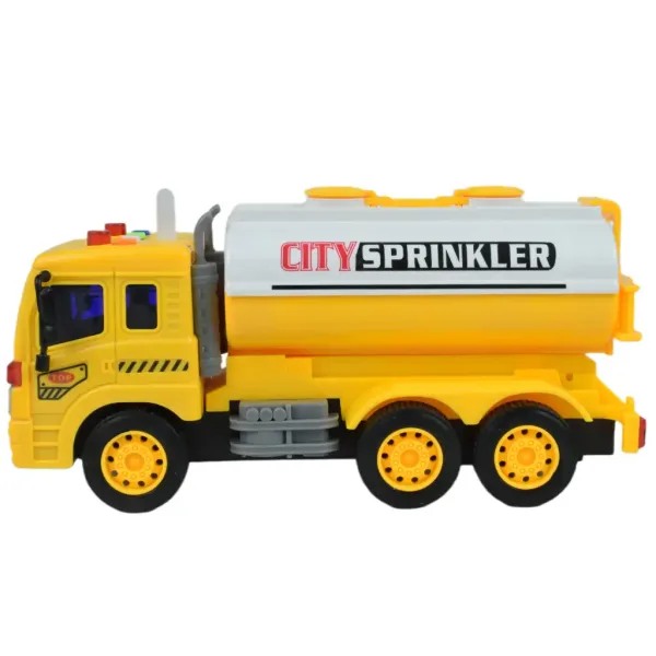 City Truck: Žlutý nákladní automobil s cisternou se světlem a zvukem 1/18 obrázek 3