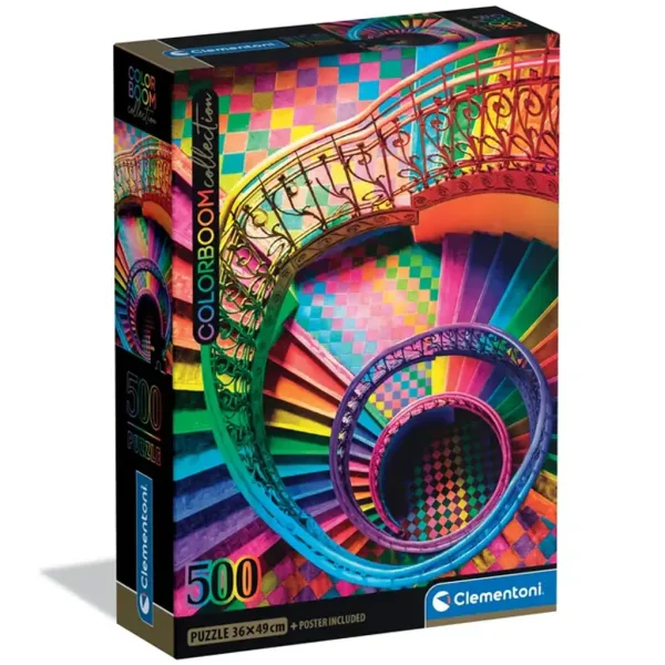 Colorboom Collection: Barevné schody 500dílné puzzle - Clementoni obrázek 1