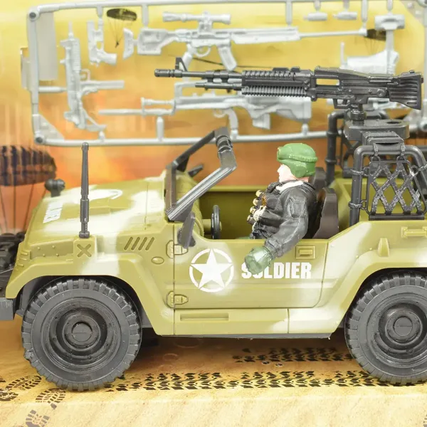 Combat Force 9: Vojenský terénní vůz s vojákem a zbraněmi 22cm obrázek 3