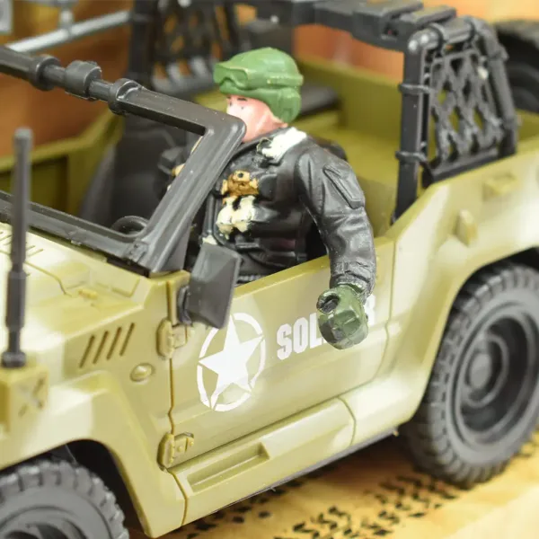 Combat Force 9: Vojenský terénní vůz s vojákem a zbraněmi 22cm obrázek 4