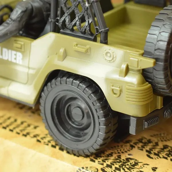 Combat Force 9: Vojenský terénní vůz s vojákem a zbraněmi 22cm obrázek 5