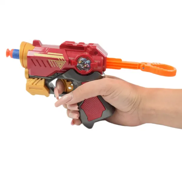 Cool Soft Bullet Gun: Malá pěnová střelná zbraň s náboji v červené barvě 14cm obrázek 5