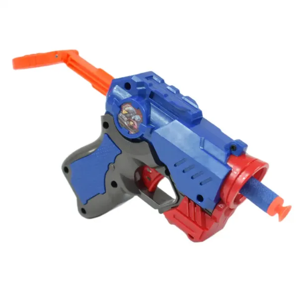 Cool Soft Bullet Gun: Malá pěnová střelná zbraň s náboji v modré barvě 14cm obrázek 4