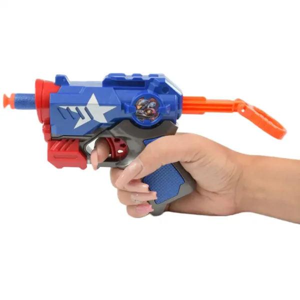 Cool Soft Bullet Gun: Malá pěnová střelná zbraň s náboji v modré barvě 14cm obrázek 6