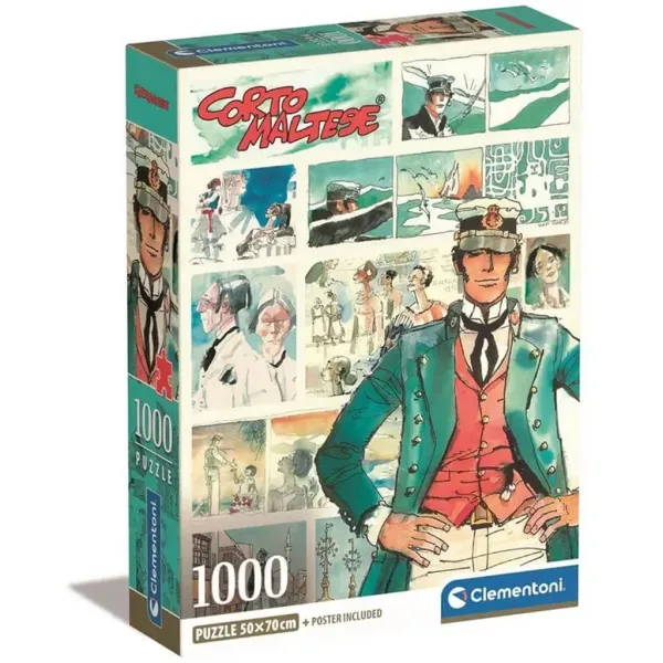 Corto Maltese komiksová HQC 1000dílná puzzle s plakátem - Clementoni obrázek 1