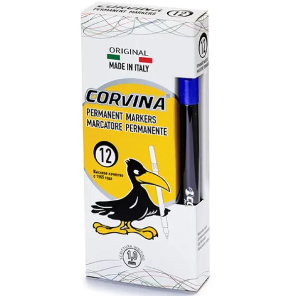 Corvina Permanent modrá alkoholový fix 1mm 1 ks - Carioca obrázek 1