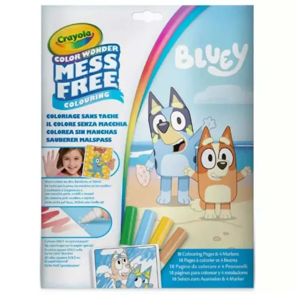 Crayola: Color Wonder - Bluey bez nepořádku omalovánková sada v desce obrázek 1