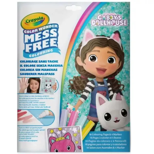 Crayola: Color Wonder - Gabi domeček pro panenky bez nepořádku omalovánková sada v desce obrázek 1