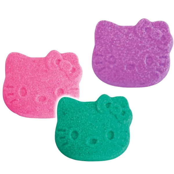 Craze Inkee: Veganské koule do koupele – tvary Hello Kitty s vůní cukrové vaty, balení 3 kusů obrázek 2