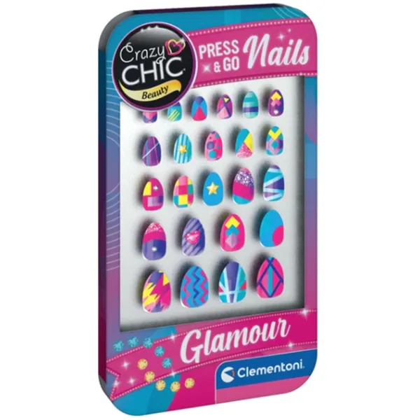 Crazy Chic: Glamour samolepicí sada na nehty 1 ks – Clementoni obrázek 2