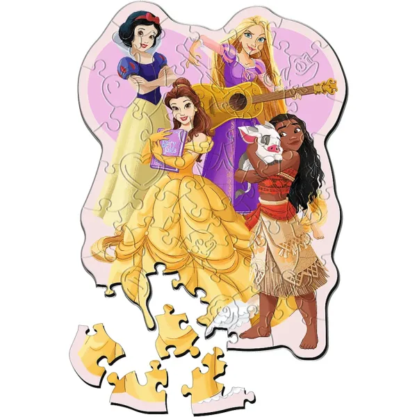 Dřevěné puzzle Disney princezny 50 dílků - Trefl obrázek 2