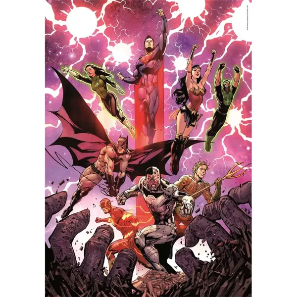 DC Comics: Liga spravedlnosti komiks puzzle 1000 dílků Compact 50x70cm - Clementoni obrázek 2