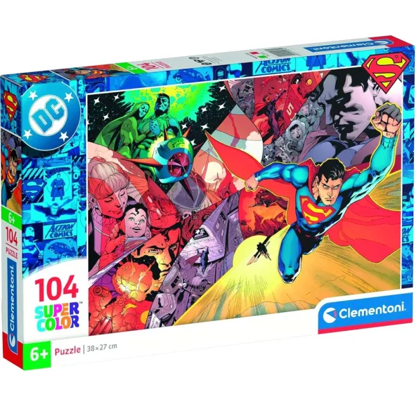 DC Comics Superman Supercolor puzzle 104 dílků – Clementoni obrázek 1