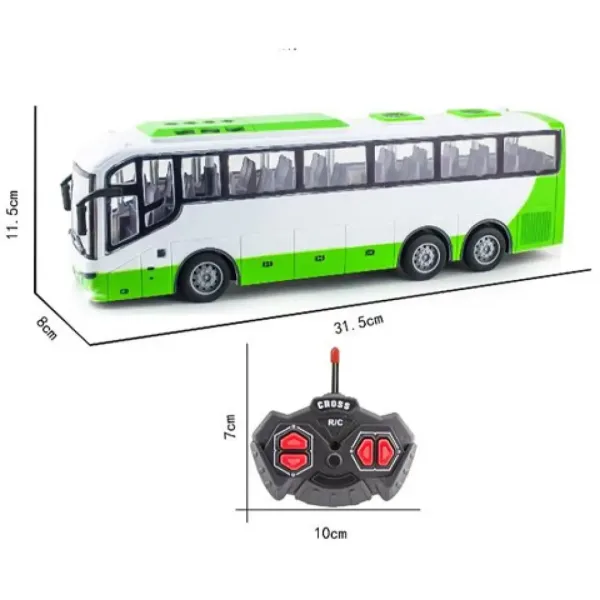 Dálkově ovládaný městský autobus v zeleno-bílé barvě obrázek 2