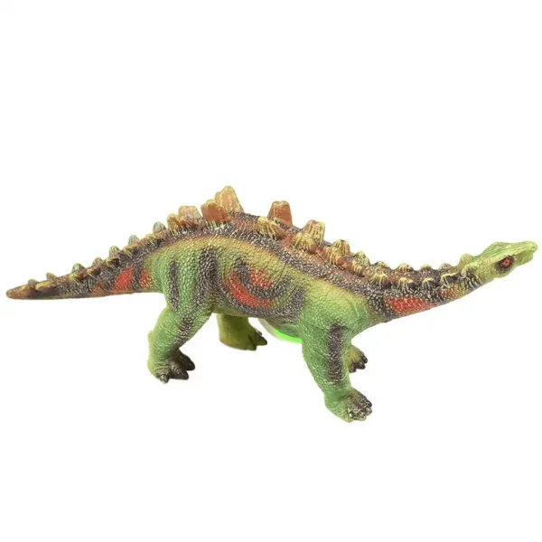 Dino World: Figurka dinosaura Stegosaura z vinylu, která vydává zvuky, s bavlněnou výplní, 35 cm obrázek 2