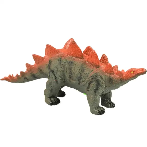 Dino World: Figurka dinosaura Stegosaura z vinylu, která vydává zvuky, s bavlněnou výplní, velikost 35 cm obrázek 2