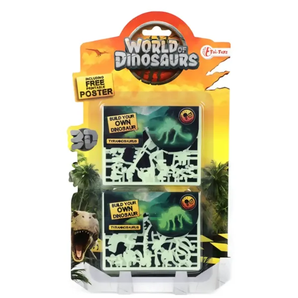 Dinosauří fluorescenční 3D puzzle v několika variantách 1 ks obrázek 3