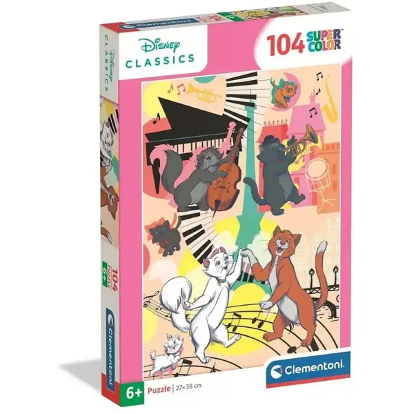 Disney+Aristokočky 104dílné supercolor puzzle - Clementoni obrázek 1