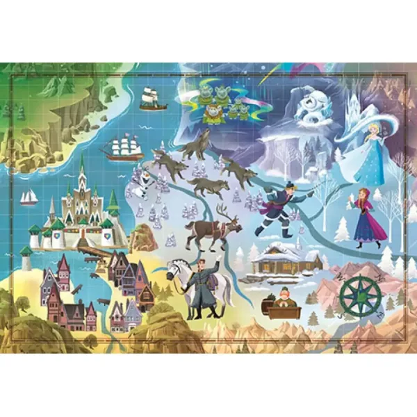 Disney: Ledové království mapa puzzle 1000 dílků - Clementoni obrázek 2