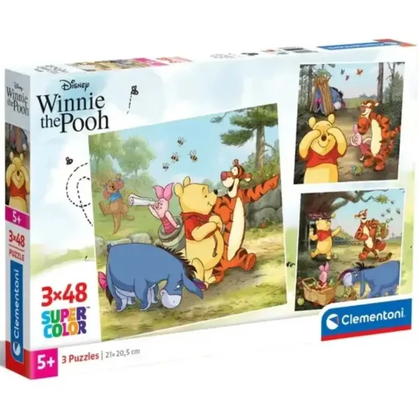 Disney+Medvídek+Pú+3x48ks+Supercolor+puzzle+-+Clementoni obrázek 1