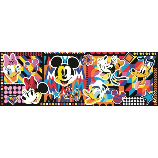 Disney: Mickey Mouse klasické 1000 dílků panorama puzzle 98x33cm - Clementoni obrázek 2
