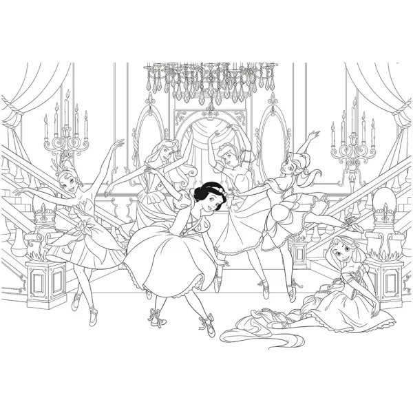 Disney Princezny 2 v 1, 250dílné puzzle a omalovánka 50x35 cm – Lisciani obrázek 3